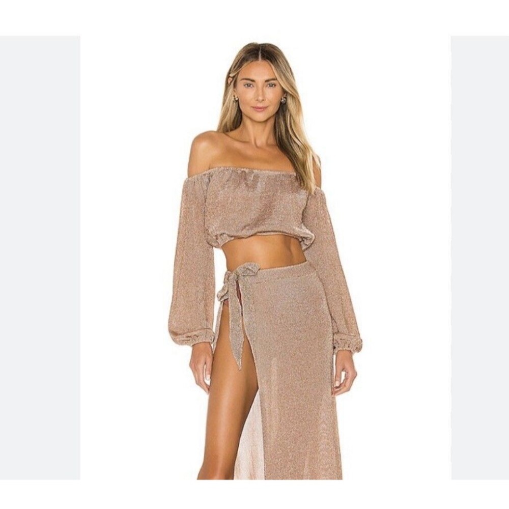 NWT Lovers & Friends Size L Womens Gold Nayelli Sold Out Top - NEW